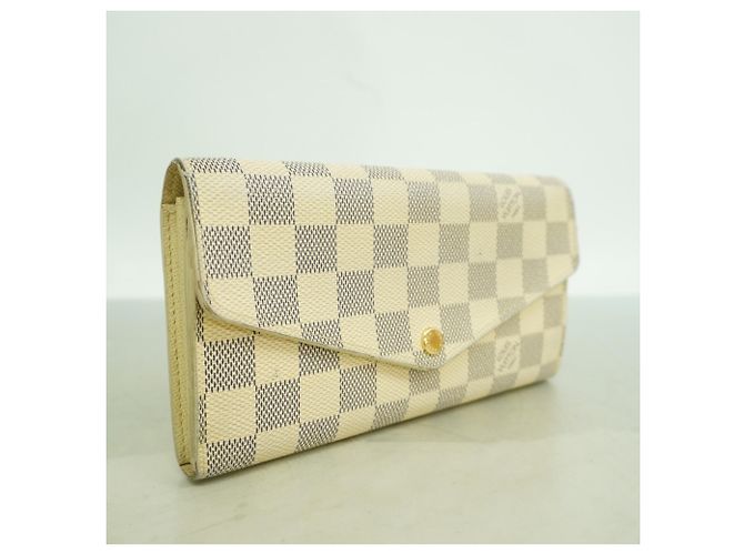 Sarah Louis Vuitton Damier Azur Langbeutel Weiß - Ansicht 2