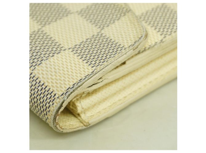 Sarah Louis Vuitton Damier Azur Langbeutel Weiß - Ansicht 7