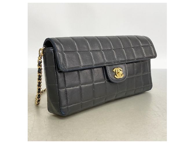 Timeless Borsa a tracolla con catena Chanel Chocolate Bar Nero - vista 2