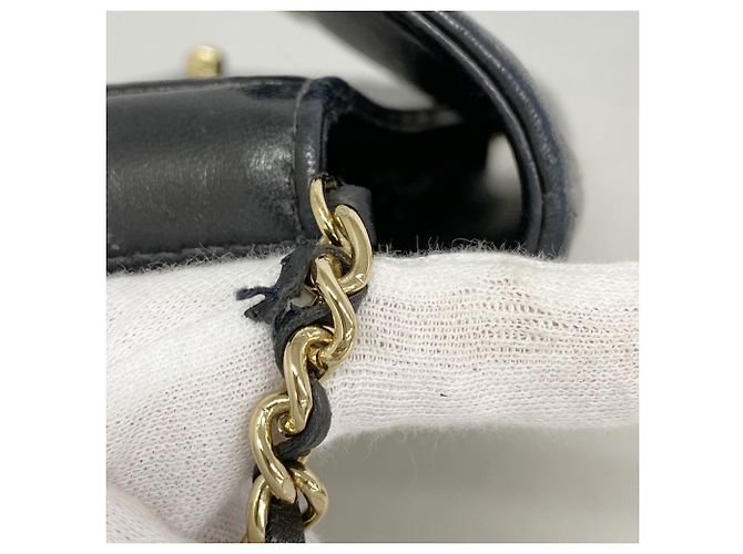 Timeless Borsa a tracolla con catena Chanel Chocolate Bar Nero - vista 7