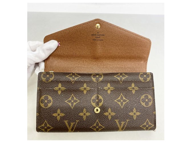 Louis Vuitton Monogram Portefeuille Sarah Long Wallet M60531 Marrone - vista 11