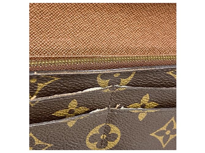 Louis Vuitton Monogram Portefeuille Sarah Long Wallet M60531 Marrone - vista 7