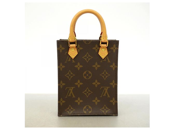 Louis Vuitton Monogram Petite Sac Plat Handtasche Braun - Ansicht 11