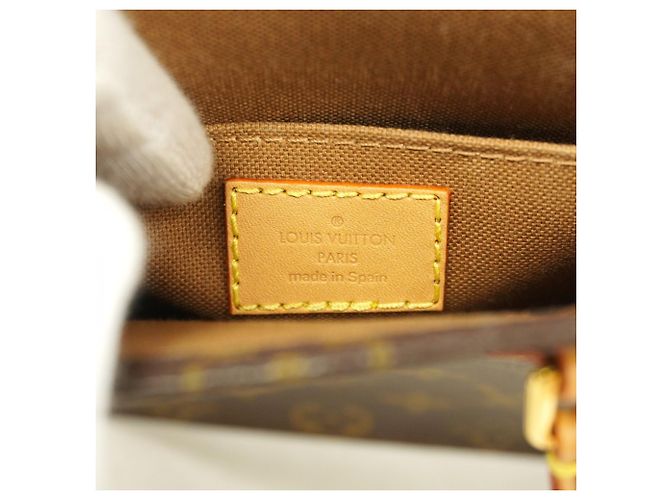 Louis Vuitton Monogram Petite Sac Plat Handtasche Braun - Ansicht 5