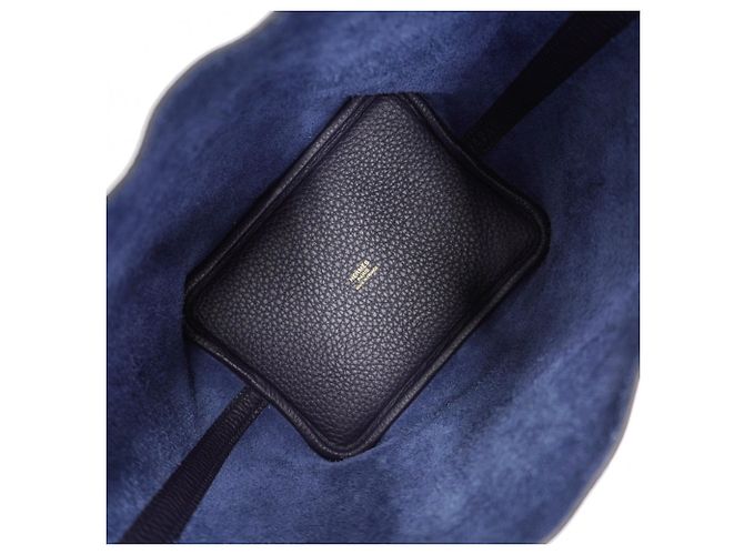 Hermès Borsa Hermes Picotin Lock PM Blu - vista 4