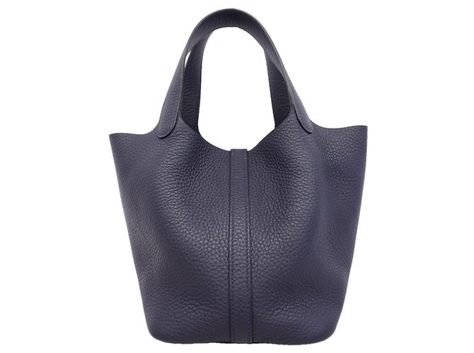 Hermès Borsa Hermes Picotin Lock PM Blu - vista 9
