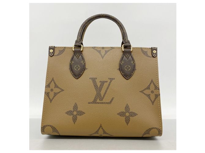 Borsa Louis Vuitton Monogram Giant Reverse OnTheGo PM Marrone - vista 11