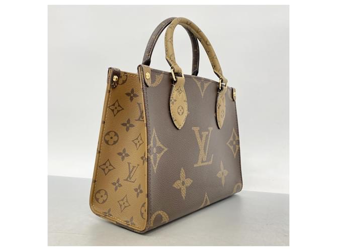 Borsa Louis Vuitton Monogram Giant Reverse OnTheGo PM Marrone - vista 2