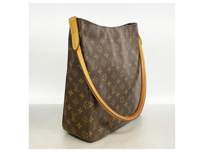 Sac à épaule Louis Vuitton Monogram Looping GM Marron - vue 2
