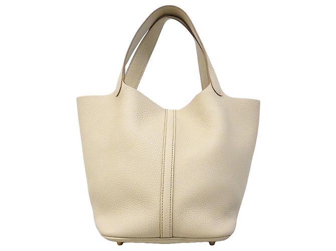 Hermès Borsa Hermes Picotin Lock MM Beige - vista 9