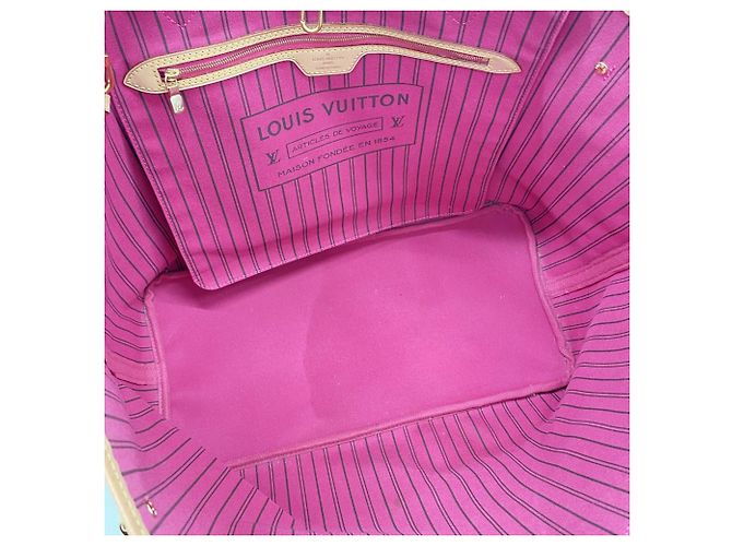 Borsa Tote Louis Vuitton Monogram Neverfull GM in Fuchsia Fuschia - vista 4