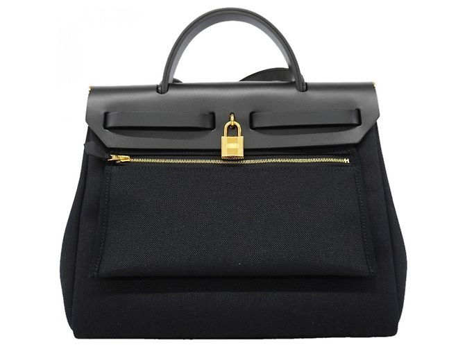 Hermès Borsa Hermes Herbag Zip PM Nero - vista 10