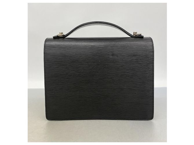 Borsa Louis Vuitton Epi Monceau 28 Nero - vista 10
