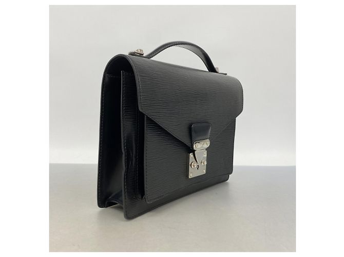 Borsa Louis Vuitton Epi Monceau 28 Nero - vista 2