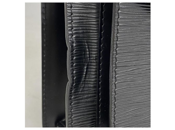Borsa Louis Vuitton Epi Monceau 28 Nero - vista 7