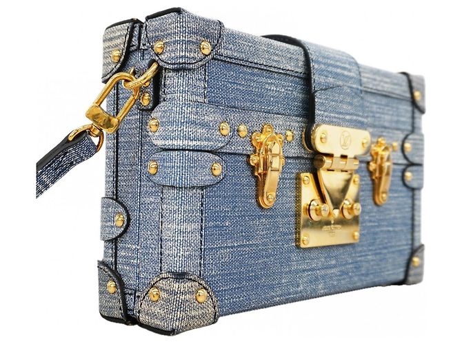 Borsa a tracolla Louis Vuitton Petite Malle Blu - vista 2