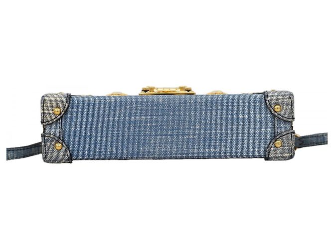 Borsa a tracolla Louis Vuitton Petite Malle Blu - vista 3