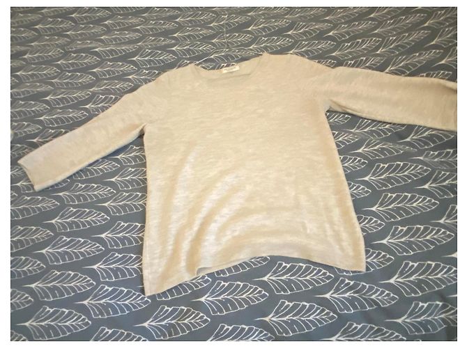 Eric Bompard Kaschmirpullover Beige 3/4-Ärmel - Ansicht 3