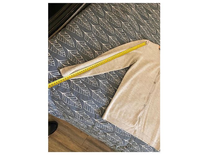 Eric Bompard Kaschmir-Cardigan in Beige - Ansicht 5