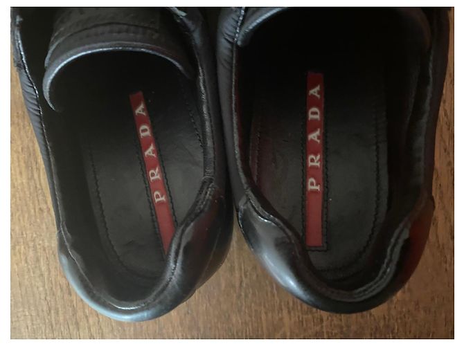 Sneakers Prada in pelle e nylon nero - vista 10