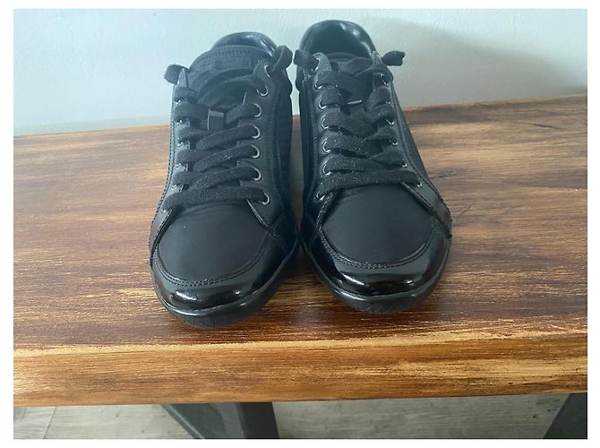 Sneakers Prada in pelle e nylon nero - vista 2