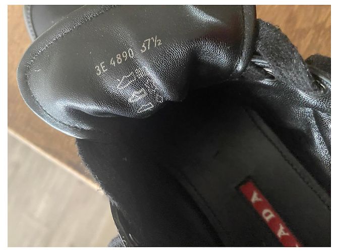 Sneakers Prada in pelle e nylon nero - vista 5