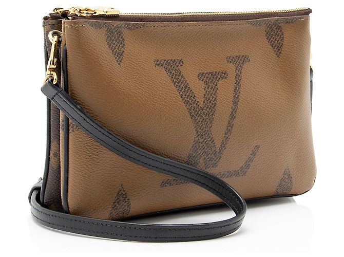 Louis Vuitton Giant Monogram Canvas Double Zip Pochette - VENTA FINAL Castaño - vista 2
