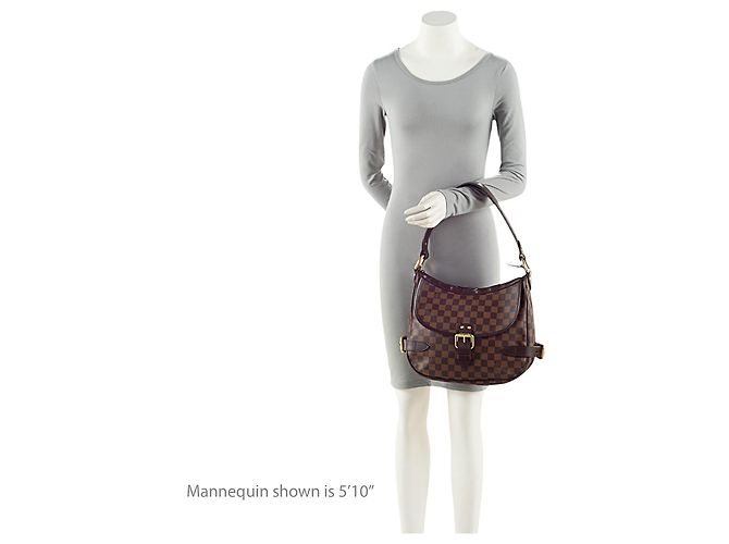 Borsa a tracolla Louis Vuitton Damier Ebene Highbury Marrone - vista 5