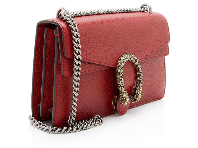Borsa a tracolla Dionysus Medium in pelle e cristalli Gucci Rosso - vista 2
