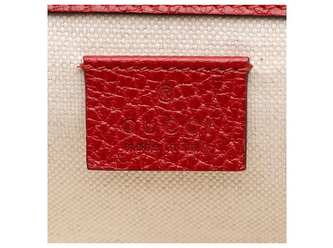 Borsa a tracolla Dionysus Medium in pelle e cristalli Gucci Rosso - vista 8