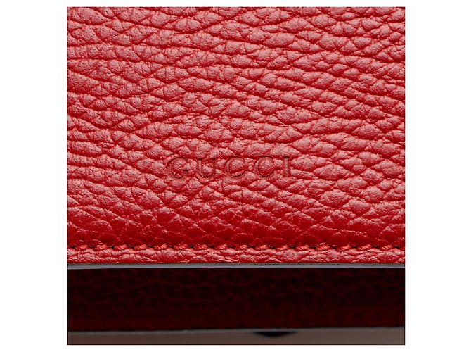 Borsa a tracolla Dionysus Medium in pelle e cristalli Gucci Rosso - vista 9