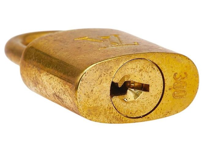 Louis Vuitton Vorhängeschloss und Schlüssel Set Accessoire Golden Metallisch - Ansicht 4