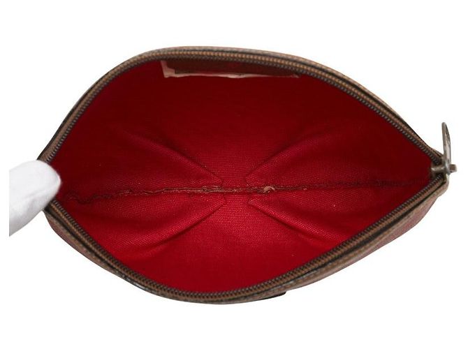 Pochette Gucci Old Gucci in PVC e pelle Marrone - vista 6