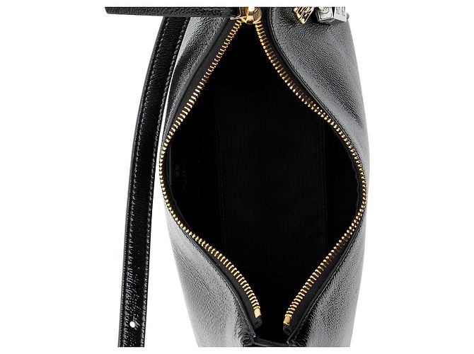 Bolsa de Ombro Small Lucky Lock em Couro Patente Grão Givenchy Preto - vista 7