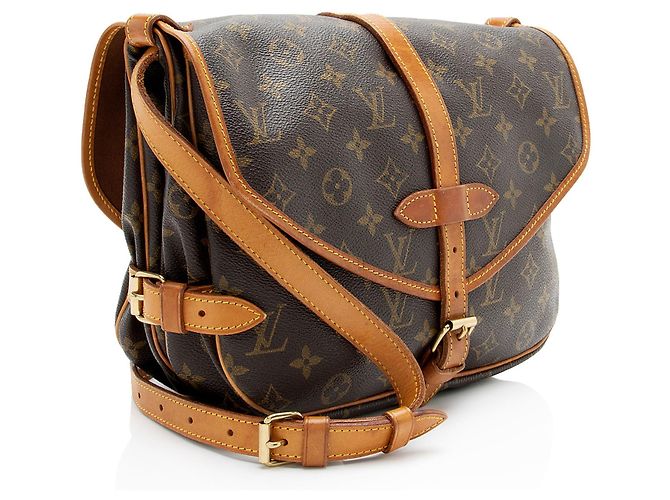 Louis Vuitton Vintage Monogram Canvas Saumur 30 Messenger Marrone - vista 2