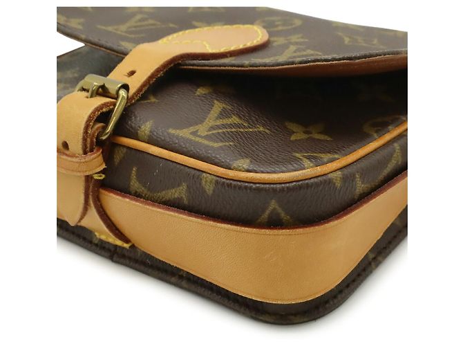 Borsa Louis Vuitton Mini Cartouchiere Marrone - vista 3