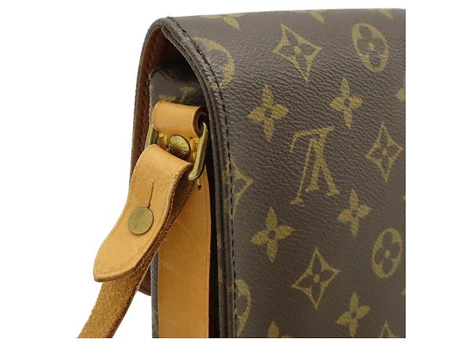 Borsa Louis Vuitton Mini Cartouchiere Marrone - vista 4