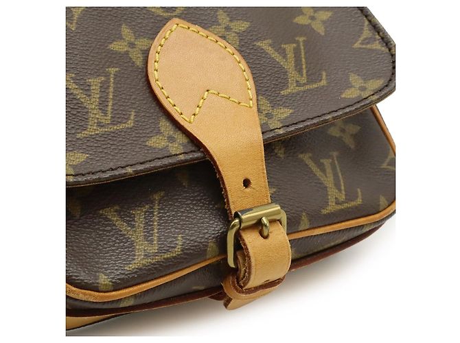 Borsa Louis Vuitton Mini Cartouchiere Marrone - vista 9