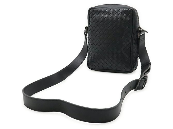 Borsa a tracolla Bottega Veneta Intrecciato Nero - vista 2