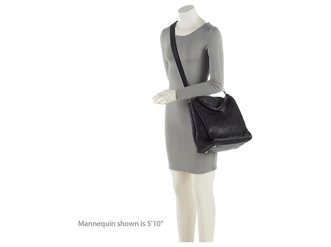 Louis Vuitton Babylone PM Satchel aus Mahina-Leder Schwarz - Ansicht 5