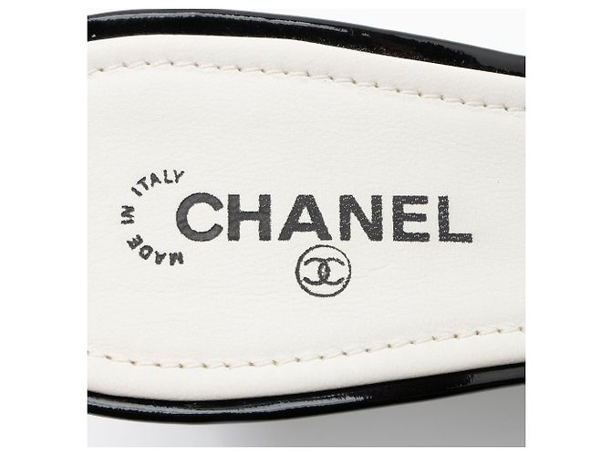 Gabrielle Chanel Vintage Steppleder Camelia Mules - Größe 9 / 39 Schwarz - Ansicht 6