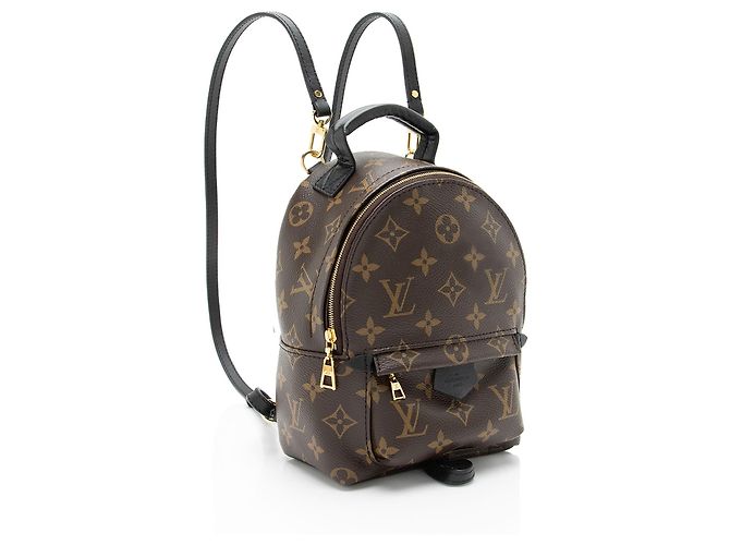 Zaino Louis Vuitton Monogram Canvas Palm Springs Mini Nero - vista 2