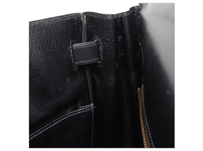 Borsa Hermès Kelly Nera in pelle di vitello Pony Nero - vista 7