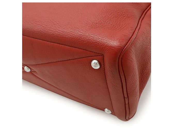 Hermès Borsa da viaggio Hermes Victoria Rosso - vista 3
