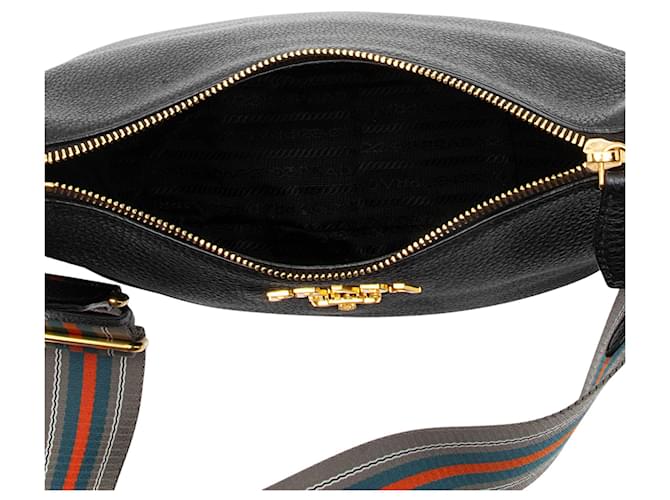 Prada Vitello Phenix Small Messenger Nero - vista 6