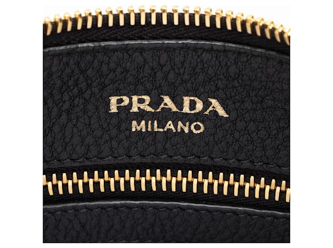 Prada Vitello Phenix Small Messenger Nero - vista 7