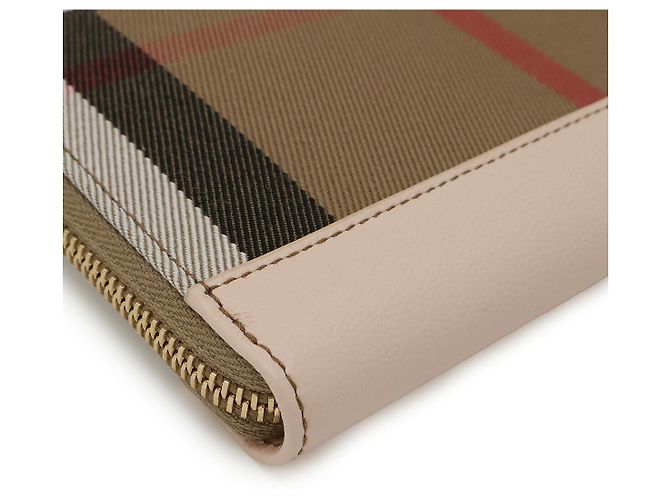 Burberry Portafoglio lungo House Check con chiusura a zip Multicolore - vista 3