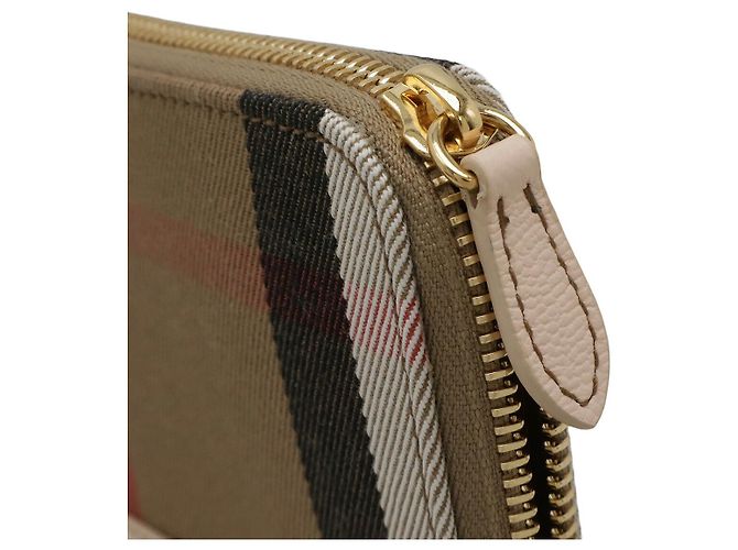 Burberry Portafoglio lungo House Check con chiusura a zip Multicolore - vista 4