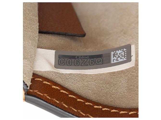 Chloé Borsa bracciale Nile Small in patchwork di pelle di vitello Chloe Marrone Beige - vista 10