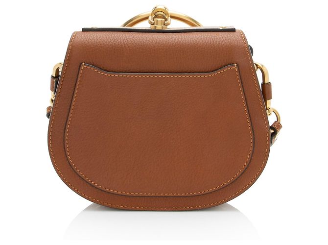 Chloé Borsa bracciale Nile Small in patchwork di pelle di vitello Chloe Marrone Beige - vista 3